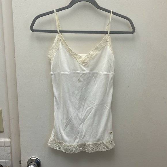 Pink White Lace Trim Camisole  Size Medium. - Picture 9 of 9